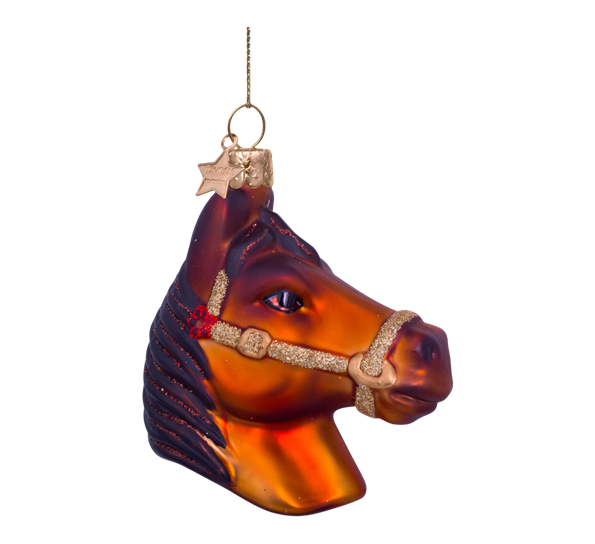 Glassornament hest 8,5 cm Vondels