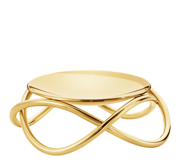 Glow lysestake gullbelagt stål fra Georg Jensen