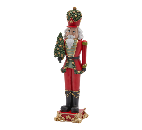 Nøtteknekker med juletre 41 cm rød EDG Enzo de Gasperi