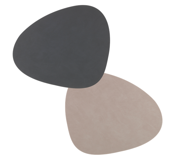 Curve Nupo double spisebrikke 37x44 cm antrasitt lysegrå Lind DNA