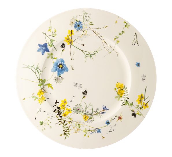 Fleurs Des Alpes dekketallerken 33 cm med fane fra Rosenthal