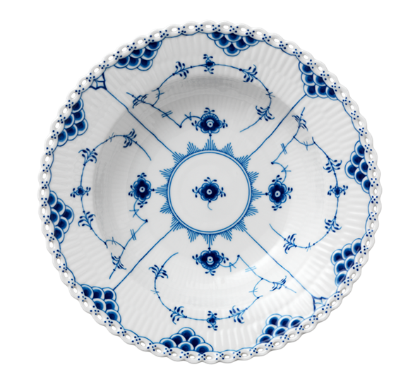 Musselmalt Helblonde tallerken dyp 23 cm fra Royal Copenhagen