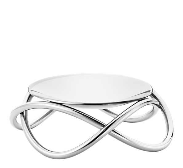 Glow lysestake blankt stål fra Georg Jensen