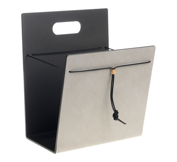 Tidsskriftholder Nupo lysegrå antrasittgrå 31x25x11 cm fra Lind DNA