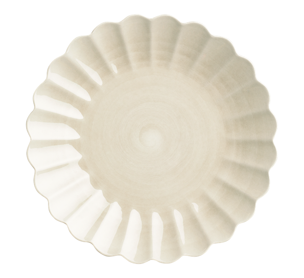 Oyster tallerken 28 cm sand fra Mateus