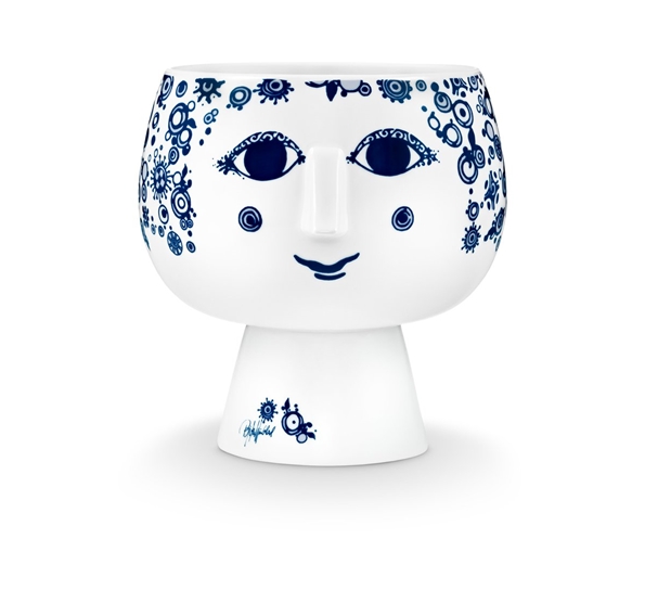 Juliane potteskjuler 16 cm blå