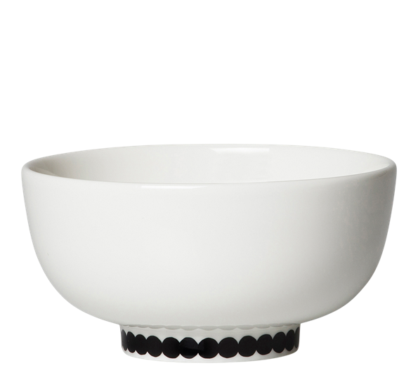 Oiva Räsymatto skål 3 dl hvit sort fra Marimekko