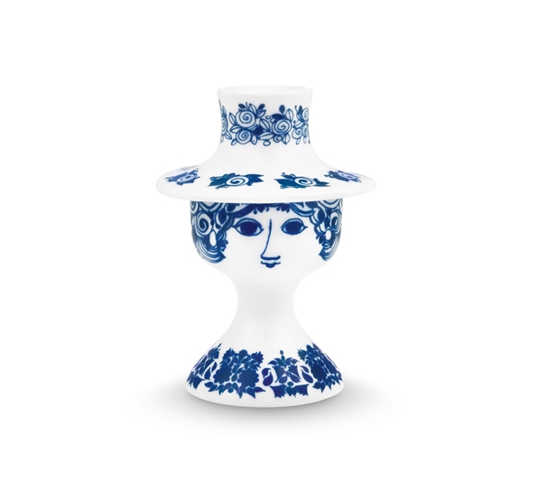 Rosalinde lysestake 12 cm blå