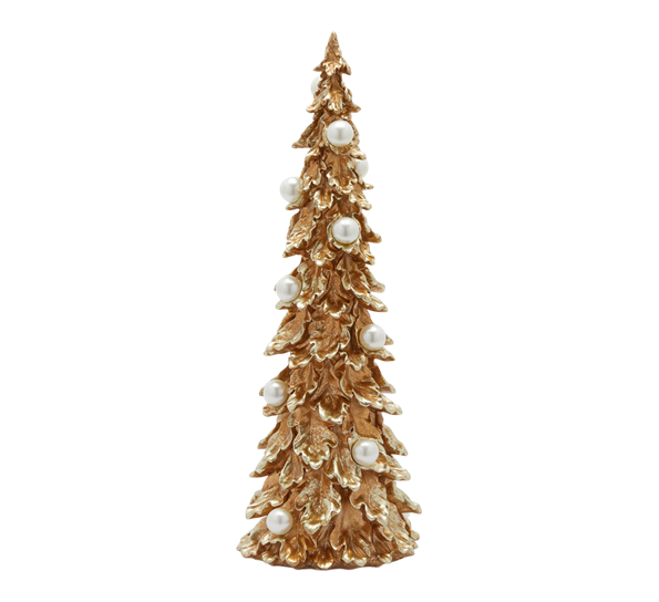Juletre med perler 48 cm gull EDG Enzo de Gasperi