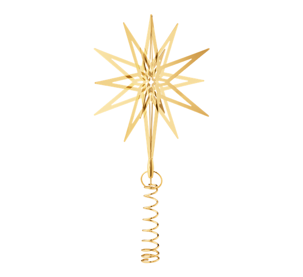 Lyra toppstjerne liten gullbelagt Georg Jensen