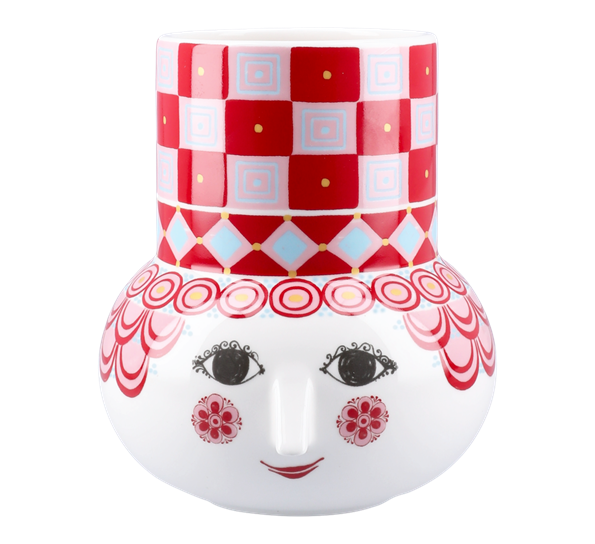 <p>Olga vase h15 cm rød Bjørn Wiinblad</p>
