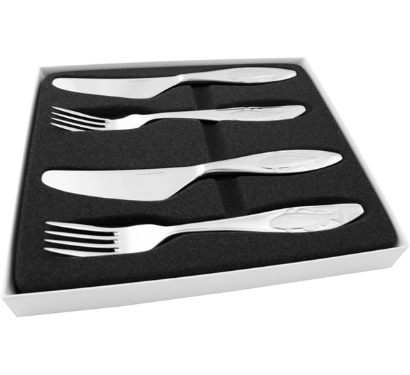 Hardangerserien fiskesett 4 deler fra Hardanger Bestikk