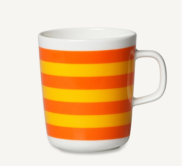 Tasaraita krus 2,5 dl oransje gul fra Marimekko