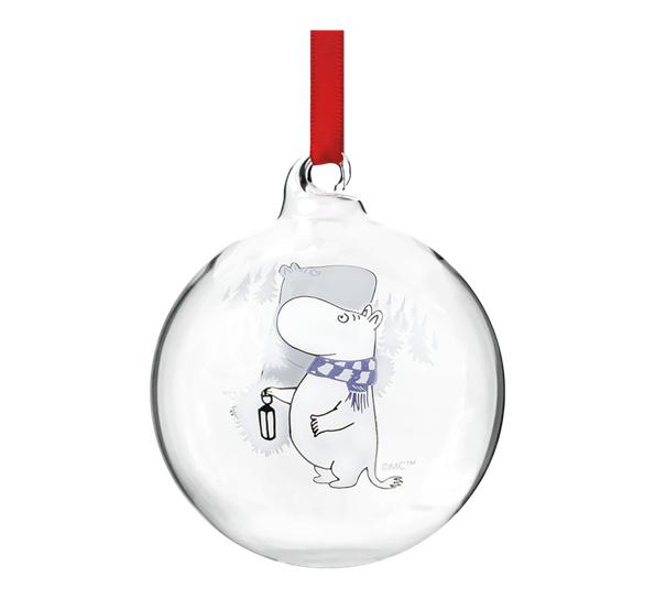 Mummi julekule 7 cm Mummitrollet fra Muurla