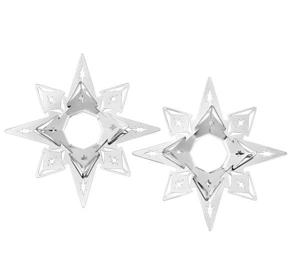 Karen Blixen lysmansjett Stjerne H3 forsølvet 2 stk fra Rosendahl