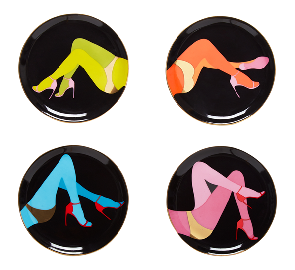 Les Girls glassbrikker 4-pk fra Jonathan Adler