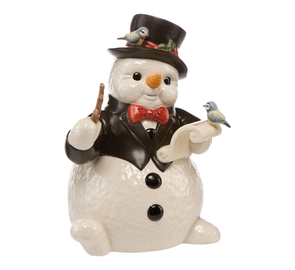 Snømann Bird Concert 21 cm fra Goebel