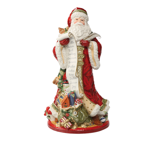 F&F julenisse med ønskeliste rød fra Goebel
