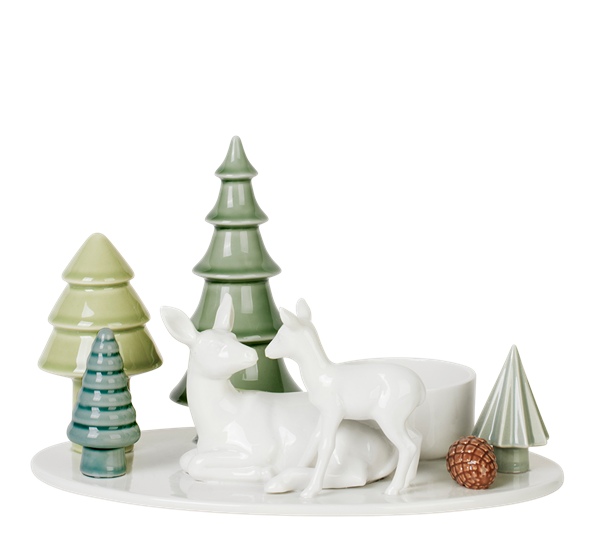 <p>Winter Stories kubbelysestake hjort med kalv h14,3 cm fra Dottir</p>

