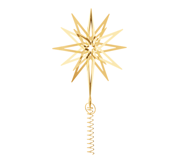 Lyra toppstjerne stor gullbelagt Georg Jensen