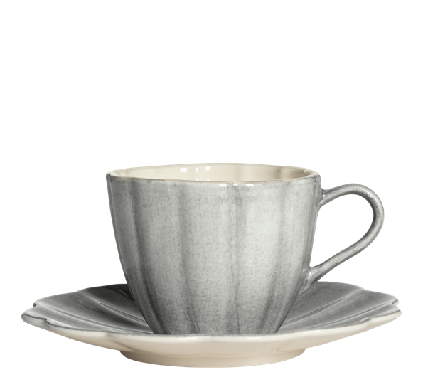 Oyster kopp med skål 25 cl grå fra Mateus