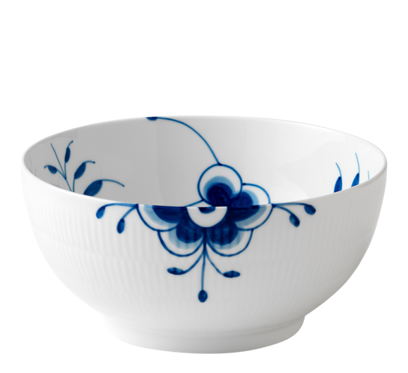 Blå Mega Riflet skål 24 cm fra Royal Copenhagen