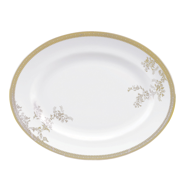 Lace Gold fat ovalt 35 cm fra Wedgwood