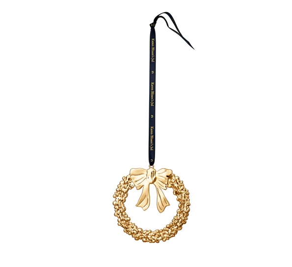 Karen Blixen julekrans stor forgylt fra Rosendahl