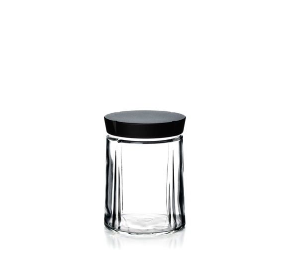 Grand Cru oppbevaringsglass m/sort lokk 0,75 liter