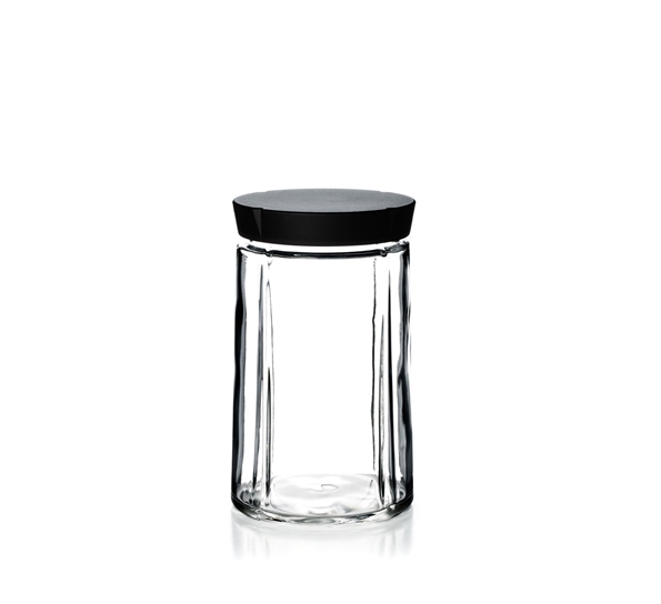 Grand Cru oppbevaringsglass m/sort lokk 1 liter