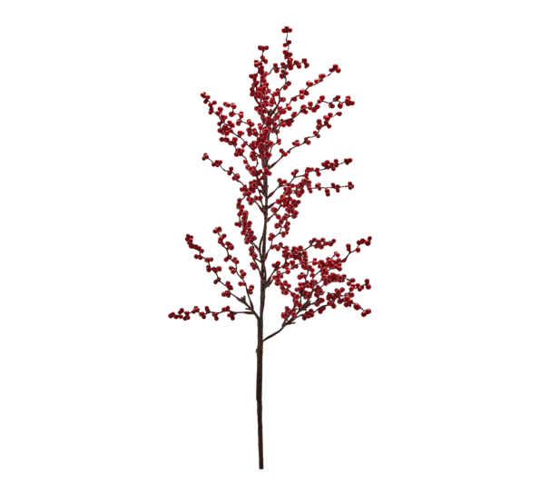 Julepynt gren med røde bær 80 cm rød EDG Enzo de Gasperi