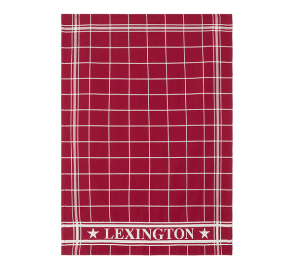 <p>Checked kjøkkenhåndkle rød hvit 50x70 cm fra Lexington</p>