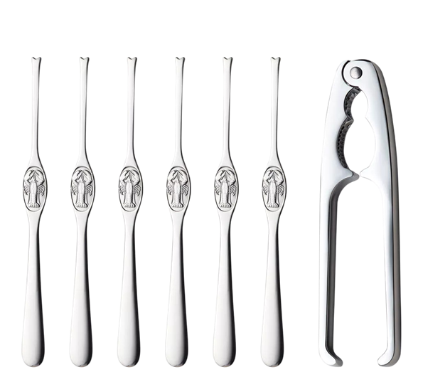 <p><span style="font-size:12px">Skalldyrsett med knekker fra Hardanger Bestikk</span></p>