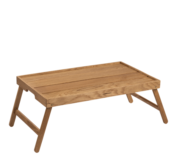 Serveringsbrett med føtter sengebord eik fra Blomsterbergs