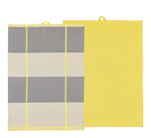 Blocks kjøkkenhåndkle 2-pk gul fra Södahl