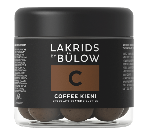 Coffee Kieni C lakris med sjokolade liten 125g fra Lakrids By Johan Bülow