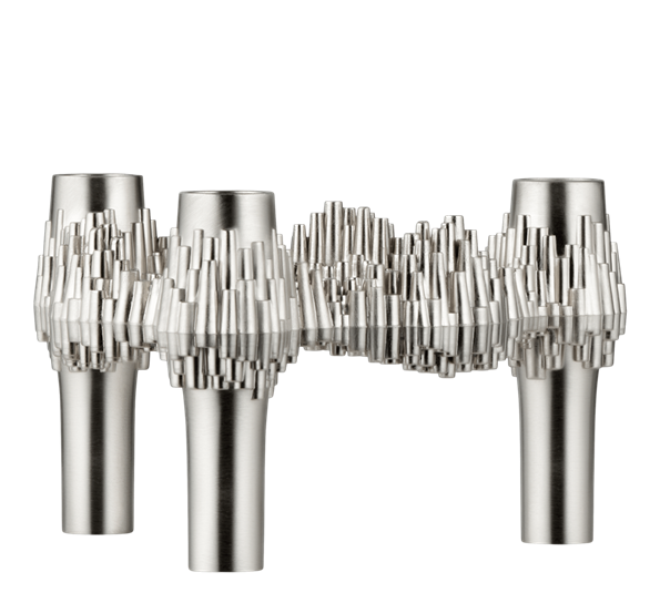 Quist lysestake h5,9 cm børstet krom Stoff Copenhagen