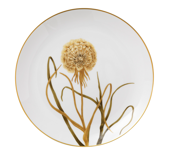 Flora tallerken flat 27 cm dandelion fra Royal Copenhagen
