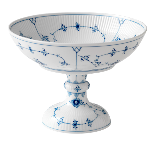 Musselmalt Riflet skål på stett 15 cm fra Royal Copenhagen