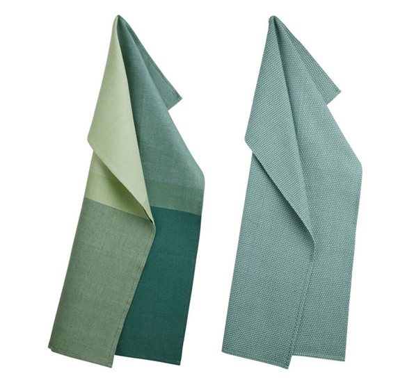 Colourblock Egypt kjøkkenhåndkle 2Pk Jade Green fra Georg Jensen Damask