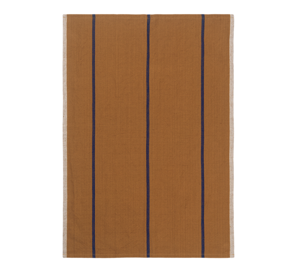 Hale kjøkkenhåndkle mustard navy fra Ferm Living