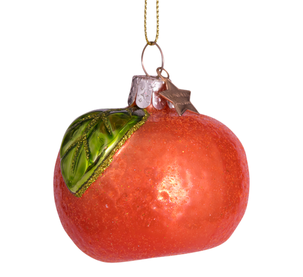 Glassornament mandarin H5 cm fra Vondels