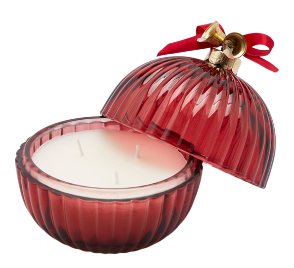 Duftlys i glasskule 11,5 cm bær og frukt rød EDG Enzo de Gasperi