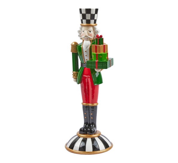 Nøtteknekker 41 cm sjakkrutet grønn rød EDG Enzo de Gasperi