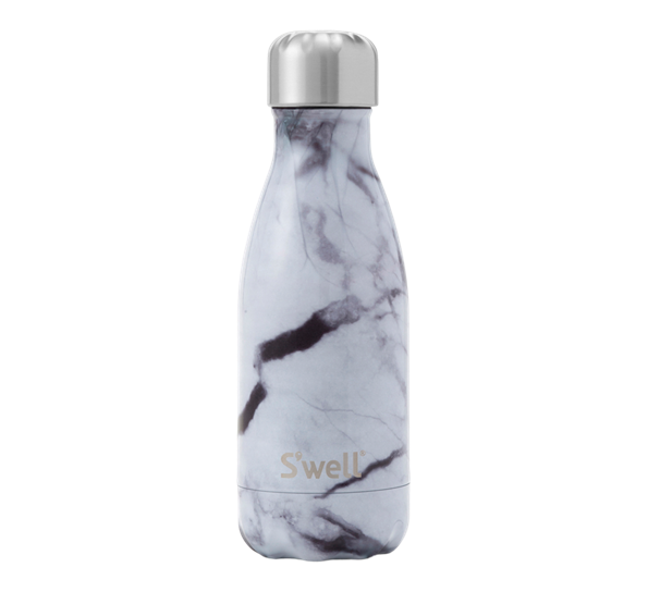 Drikkeflaske 2,6dl Elements white marble fra S`well