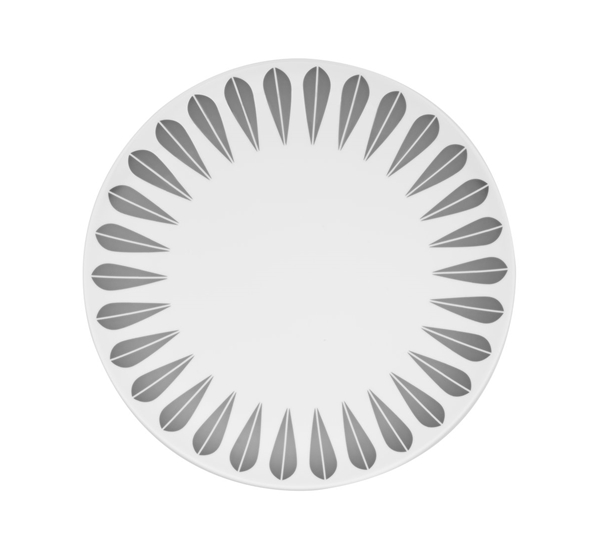 Lotus tallerken flat 28 cm grå fra Lucie Kaas