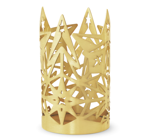 Karen Blixen lysestake H13,5 forgylt fra Rosendahl