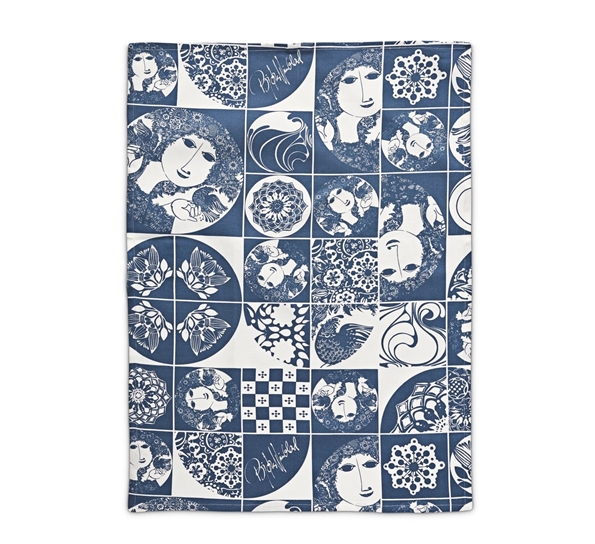 Kjøkkenhåndkle blått fra Bjørn Wiinblad