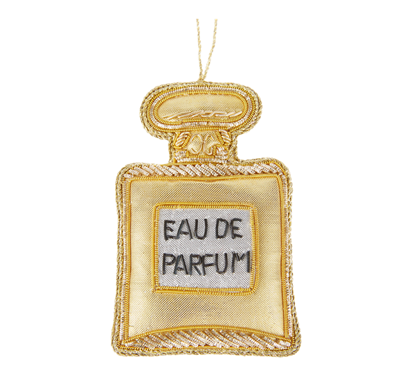 <p>Parfymeflaske brodert 12cm gull Tinker Tailor</p>
