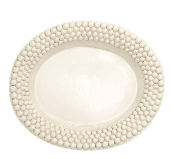 Bubbles serveringsfat 35x30 cm sand fra Mateus